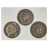1908 Indian Head Cent Trio