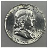 1956 Franklin Silver Half Uncirculated BU