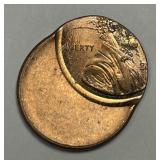Lincoln Cent Struck 55% Off Center ERROR