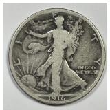 1916 Waling Liberty Silver Half Good G