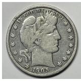 1905-S Barber Silver Half Good G details