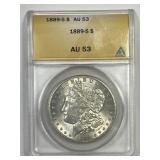 1889-S Morgan Silver $1 ANACS AU53