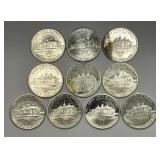 Lot of 10 Impaired Proof & BU 1982 Washington 50c