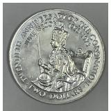 COOK ISLANDS: 1973 Silver $2 Coronation 20th