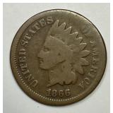 1866 Indian Head Cent Good G