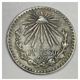 MEXICO: 1925 Silver Peso Circulated