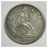 1859-O Seated Liberty Silver Half AU