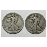 1920 P & S Walking Liberty Half Pair