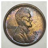 1911-S Lincoln Wheat Cent About Uncirculated AU