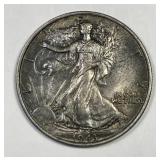 1943 Walking Liberty Silver Half CH AU Toned