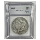 1903-S Morgan Silver $1 ICG VF25
