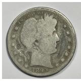 1895-S Barber Silver Half About Good AG