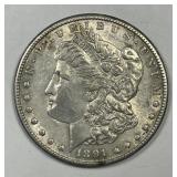 1891-S Morgan Silver $1 About Uncirculated AU