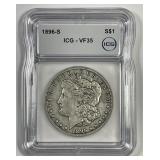 1896-S Morgan Silver $1 ICG VF35