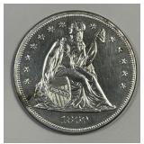 1860 Seated Liberty Silver $1 Uncirculated details