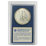 FINLAND: 1989 Silver 100 Markka World Ski BU