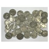 Lot of 40 Dateless Buffalo "Indian Head" Nickels