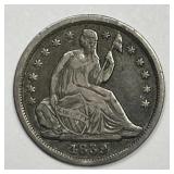 1839 Seated Liberty Silver Half Dime H10c VF