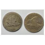1857 & 1858 Flying Eagle Cent Pair