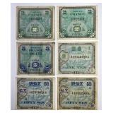 WORLD: 6 French & Japanese Military Certificates