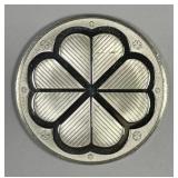 Four Leaf Clover Sterling Silver Art Round 24.3g