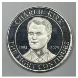Charlie Kirk The Fight Continues 1 oz .999 Silver