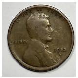 1912-S Lincoln Wheat Cent Fine F