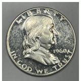 1960 Franklin Silver Half Impaired Proof PRF