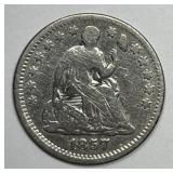 1857 Seated Liberty Silver Half Dime H10c VG
