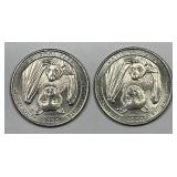 2020-W American Samoa Quarter PAIR AU/UNC