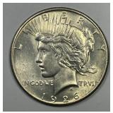 1926 Peace Silver $1 About Uncirculated CH AU