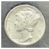 1925-S Mercury Silver Dime Extra Fine XF details