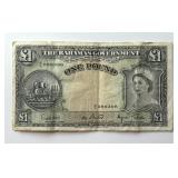 BAHAMAS: Series 1953 1 Pound Note