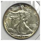 1946 Walking Liberty Silver Half CH AU