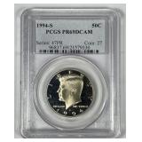 1994-S Kennedy Proof Half PCGS PR69 DCAM