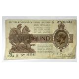 GREAT BRITAIN: 1919 1 Pound Treasury Note
