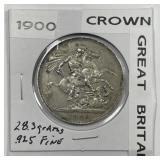 GREAT BRITAIN: 1900 Silver Crown St. George/Dragon