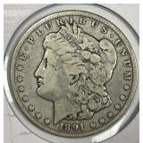 1891-CC Morgan Silver $1 Carson City Fine F