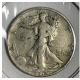 1918-D Walking Liberty Silver Half Very Good VG