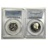 1976-S Proof Bicentennial Quarter & Half PCGS PR69