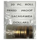 Mixed Date Proof Sacagawea $1 20-Coin Roll