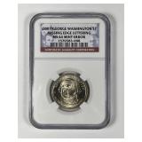 2007 Washington $1 Missing Edge ERROR NGC MS64