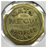 Cats Meow Hartford CT Good For 1 Beer Token