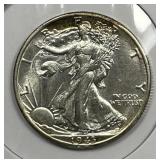 1943-D Walking Liberty Silver Half CH AU