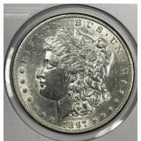 1897-S Morgan Silver $1 About Uncirculated AU