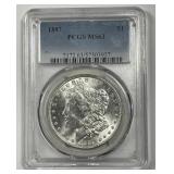 1887 Morgan Silver $1 PCGS MS63