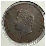 GREAT BRITAIN: 1826 Penny Extra Fine XF
