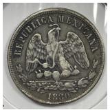 MEXICO: 1880-Zs Silver 50 Centavos