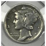 1919-S Mercury Silver Dime Fine F