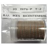 1976-P Eisenhower Bicentennial Ty 2 Dollar Roll BU